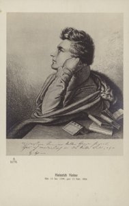 Heinrich Heine (1797-1856), niemiecki poeta (litografia) autorstwa German School
