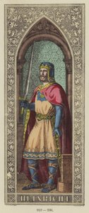 Heinrich I, 919-936 (kolorowy grawerunek) autorstwa German School