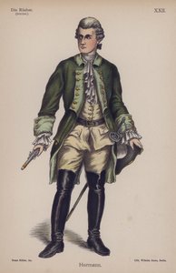 Hermann, z Die Rauber (Zbójcy) Friedricha Schillera (kolor lito) autorstwa German School