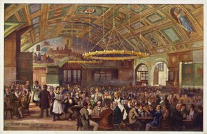 Hofbrauhaus, Monachium (kolorowa litografia) autorstwa German School