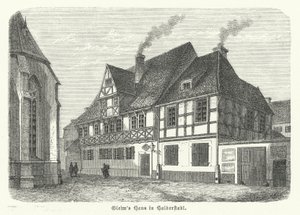 Dom poety Johanna Wilhelma Ludwiga Gleima, Halberstadt, Niemcy (grafika) autorstwa German School