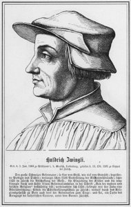 Huldrych Zwingli (rycina) autorstwa German School