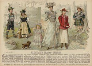 Ilustracja do Illustrirte Frauen-Zeitung (kolor lito) autorstwa German School