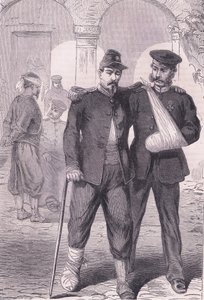 W szpitalu Cassells History of the War between France and Germany wydana przez Cassell and Company Limited, c.1890 (lito) autorstwa German School