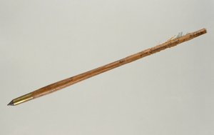 Pojedynczy bełt do kuszy należący do księcia Otto von Hesse, 1615 (drewno) (patrz też 312140-312142)