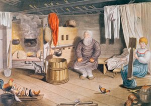 Wnętrze rosyjskiej izby, wydane w Lipsku, 1820