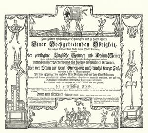 Zaproszenie na spektakl publiczny w Norymberdze (rycina) autorstwa German School