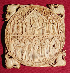 Etui na lustro z kości słoniowej, ok. 1360-70 autorstwa German School
