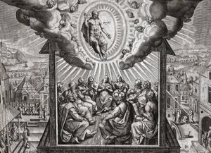 Jezus Chrystus i apostołowie. (rytownictwo autorstwa German School