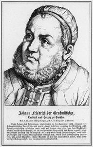 Johann Friedrich Crokmuthige, elektor i książę Saksonii (grafika) autorstwa German School