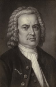 Johann Sebastian Bach, niemiecki kompozytor, organista, klawesynista, altowiolista i skrzypek epoki baroku (1685-1750) autorstwa German School