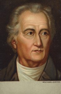 Johann Wolfgang von Goethe (1749-1832), niemiecki poeta, powieściopisarz i dramaturg (chromolitografia) autorstwa German School