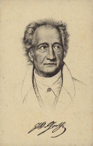 Johann Wolfgang von Goethe (1749-1832), niemiecki poeta, powieściopisarz i dramaturg (litografia) autorstwa German School
