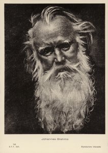 Johannes Brahms, niemiecki kompozytor i pianista (1833-1897) autorstwa German School
