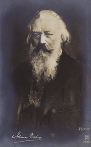 Johannes Brahms, niemiecki kompozytor i pianista (1833-1897) autorstwa German School