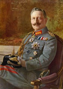 Cesarz Wilhelm II (kolorowa litografia) autorstwa German School