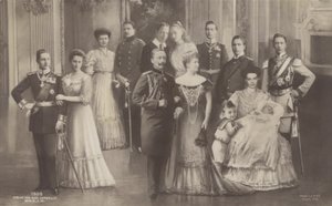 Cesarz Niemiec Wilhelm II i jego rodzina autorstwa German School