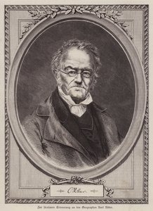 Karl Ritter, niemiecki geograf i profesor na Uniwersytecie Berlińskim (grafika) autorstwa German School