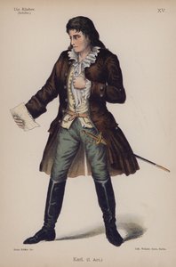 Karl, z Die Rauber (Zbójcy) Friedricha Schillera (kolor lito) autorstwa German School