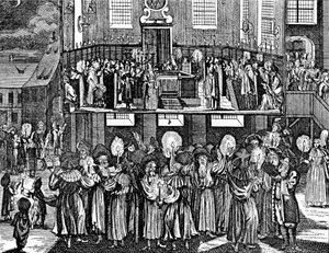 Kiddush Levana autorstwa Georga Puschnera z żydowskiej ceremonii Kirchnera, 1726 autorstwa German School