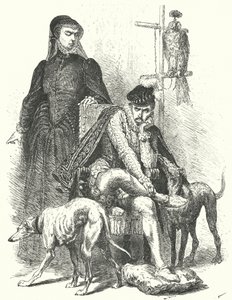 Król Karol IX Francji i jego matka Katarzyna Medycejska (rycina) autorstwa German School
