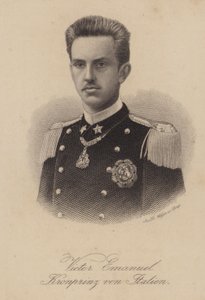 Król Wiktor Emanuel III Włoch, gdy książę koronny autorstwa German School