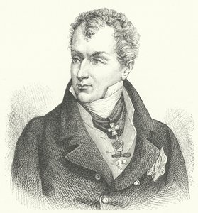 Klemens von Metternich, książę Metternich-Winneburg, niemiecki dyplomata i mąż stanu (grafika) autorstwa German School