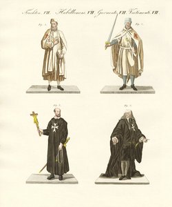 Order Rycerski (kolorowy grawerunek) autorstwa German School