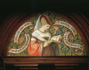 Pani czytająca „Tristan i Izolda” (mural) autorstwa German School