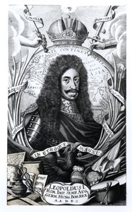 Leopold I (1640-1705), król Węgier i cesarz rzymski, ryty przez Filipa Kiliana (1628-93) autorstwa German School