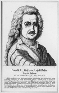 Leopold I, książę Anhalt-Dessau, stary Dessauer (rycina) autorstwa German School