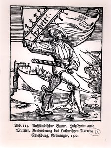 Wolność, ilustracja buntu chłopskiego, 1522 autorstwa German School