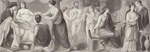 Życie w starożytnym Rzymie. Ilustracja do Atlasu Bilder (grawerowanie) autorstwa German School