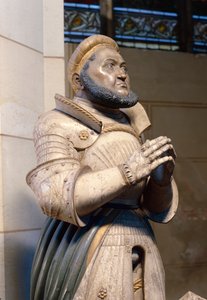Alabaster Lifesize Posąg elektora Fryderyka Mądrego, w kościele zamkowym, Wittenberga, ok. 1529-21 (alabaster)