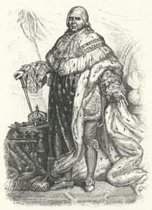 Ludwik XVIII, król Francji (rycina) autorstwa German School