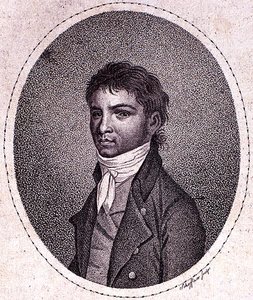 Louis van Beethoven (1712-73) grawerowane przez Scheffnera (mezzotinta) autorstwa German School