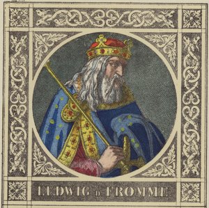Ludwig D Fromme, 814-840 (kolorowy grawerunek) autorstwa German School
