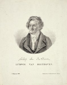 Ludwig van Beethoven (1770-1827) rytowany przez C.F. Klinkicht autorstwa German School