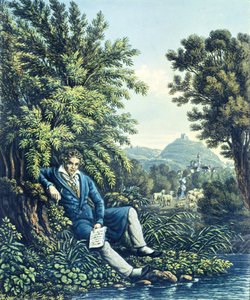 Ludwig van Beethoven nad rzeką autorstwa German School