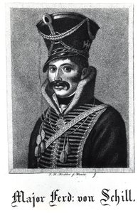 Major Ferdynand Baptista von Schill (1776-1809) autorstwa German School