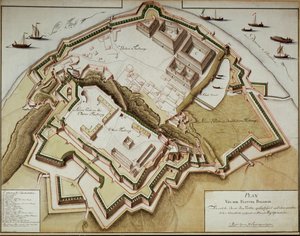 Mapa twierdzy Belgrad po jej zdobyciu przez feldmarszałka Gideona Freiherra von Laudona ... autorstwa German School