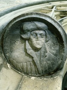Martin Luther, 57 lat z Luthers Rose, C16th (relief) autorstwa German School