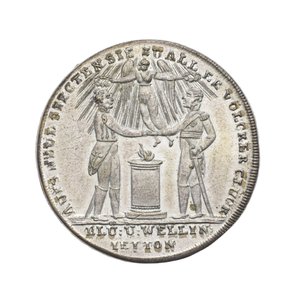 Medal upamiętniający Wellingtona i Blüchera w Waterloo autorstwa German School