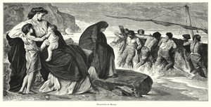 Pożegnanie Medei: scena ze starożytnej greckiej tragedii Eurypidesa Medea, oparta na legendzie o Medei i Jazonie (lito) autorstwa German School