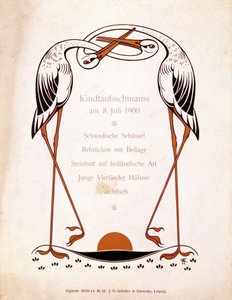 Menu na posiłek chrzcielny. Niemcy, 8.07.1900. autorstwa German School