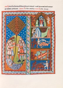 Miniatura z Liber Scivias autorstwa Hildegardy z Bingen, ok. 1175 (faks) autorstwa German School