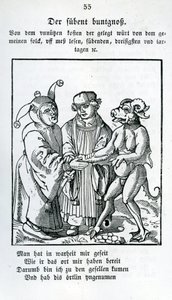 Minister, głupek i diabeł z Das Kloster obj. 10, 1845-1849 autorstwa German School