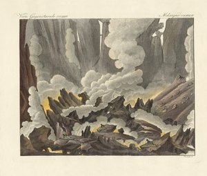 Etna Sycylii (kolorowy grawerunek) autorstwa German School