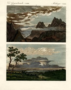 Historia naturalna chmur (kolorowy grawerunek) autorstwa German School