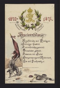 Bankiety noworoczne w Villiers i Champigny, Paryż, 30 grudnia 1870 i 2 stycznia 1871 (kolor lito) autorstwa German School